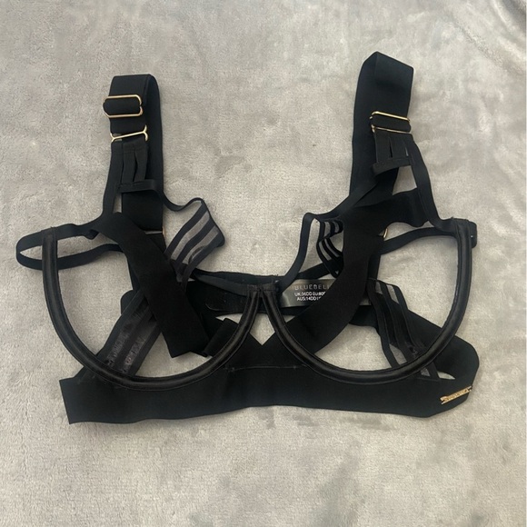 New! Bluebella Sutton strappy cage bra black banded 10491 - Picture 10 of 16